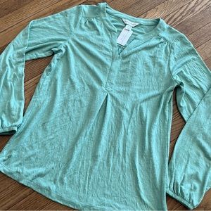 Christopher & Banks Teal Long Sleeve Top